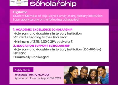 Ilajo Scholarship